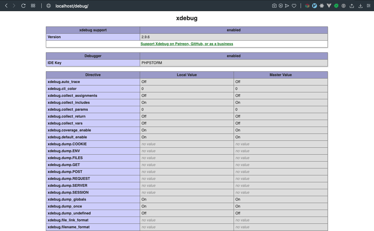phpinfo